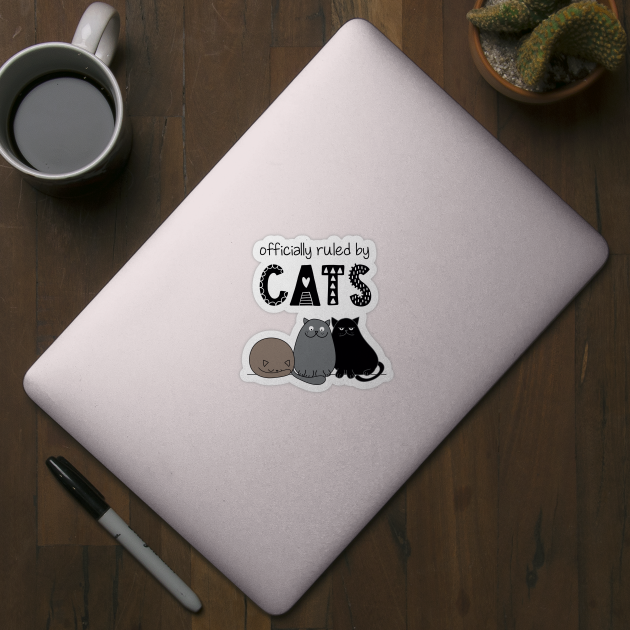'Officially ruled by Cats' Cute Hand Drawn Style by Butter Creative